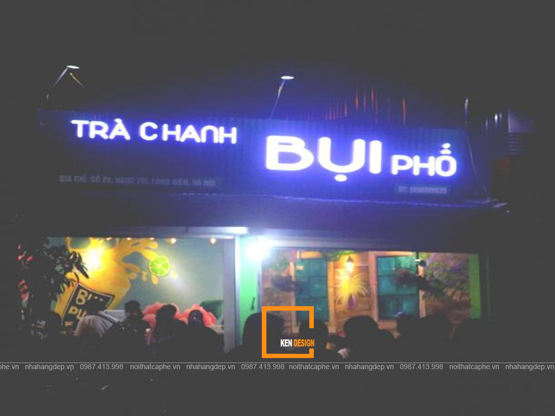 thiết kế quán trà chanh